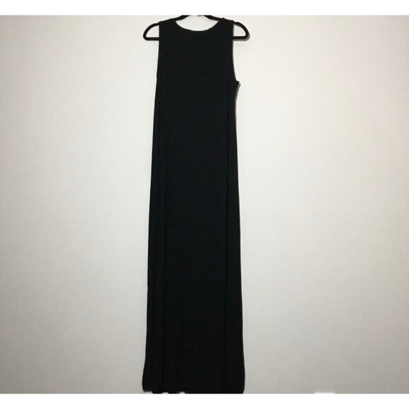 Z Supply Black Minimalist Closet Staple Clean Girl Casual Stretchy Maxi Dress M - Picture 7 of 9